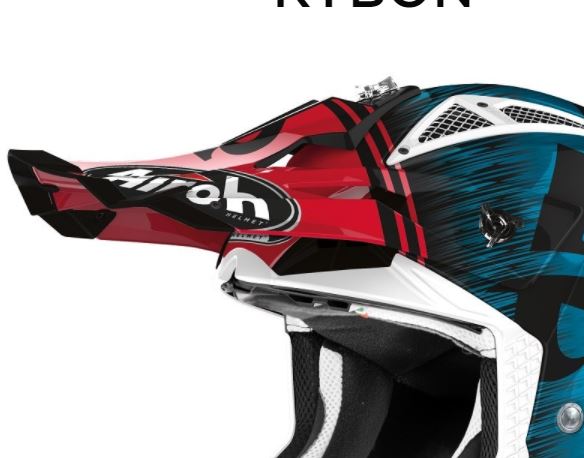 Airoh Aviator Ace Peak Kybon blue/red gloss
