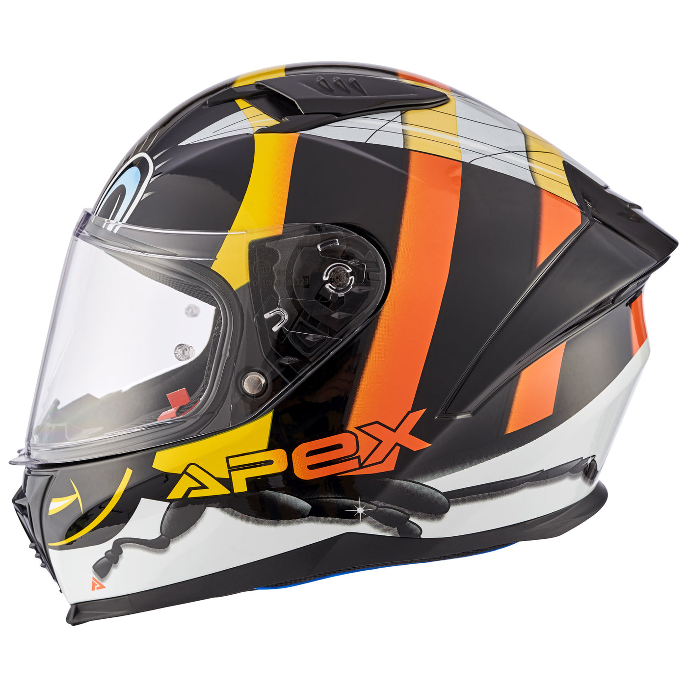 APEX Helmet FI100 Bee glossy black JNR