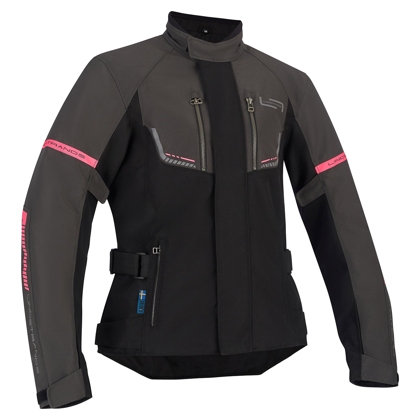 Lindstrands Textile Jacket Lomsen Woman Grey/Black