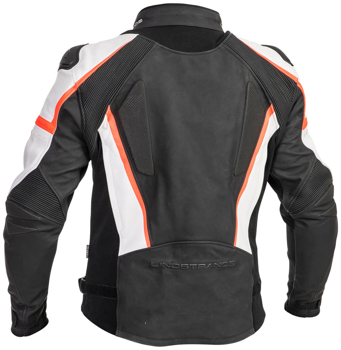 Lindstrands Leather Jacket Sanden Black/white