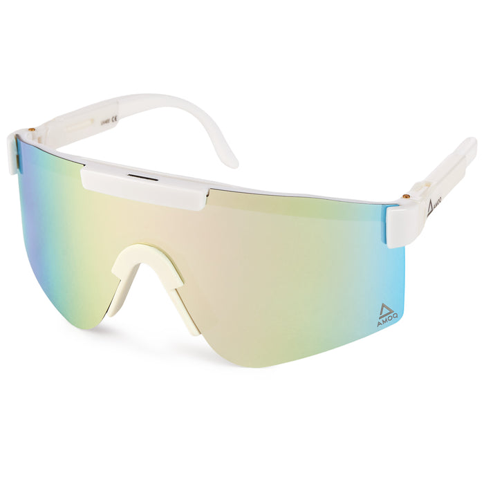 AMOQ Comet Sunglasses White - Pink Mirror