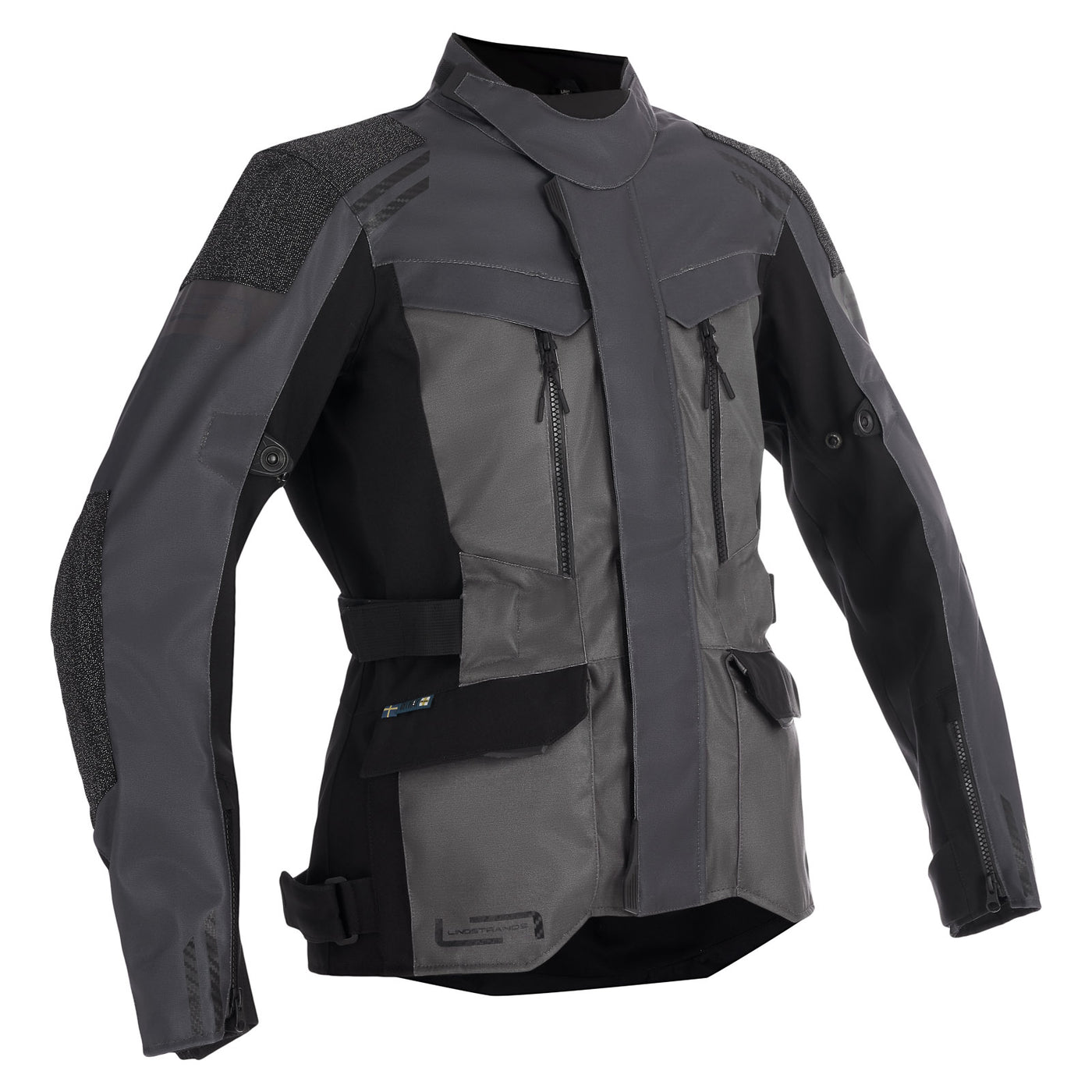 Lindstrands Textile Jacket Storbo Woman Graphite Dark Grey Black