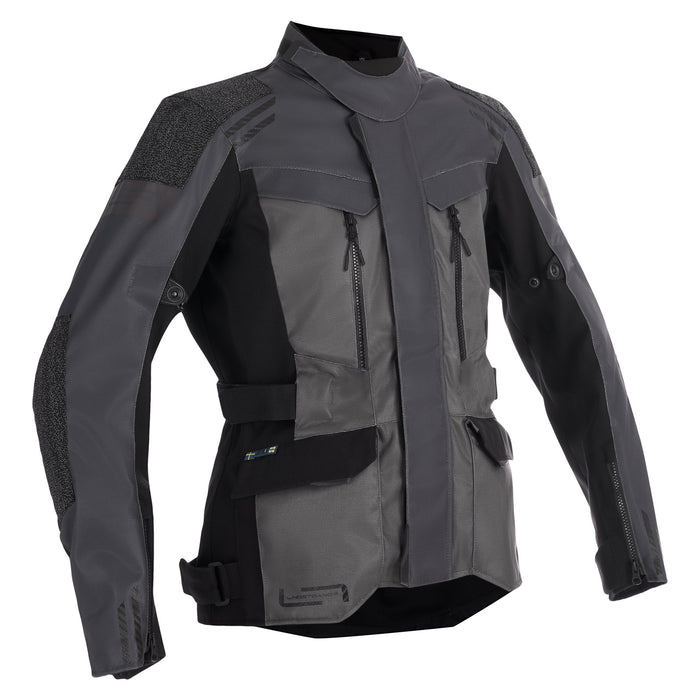 Lindstrands Textile Jacket Storbo Woman Graphite Dark Grey Black