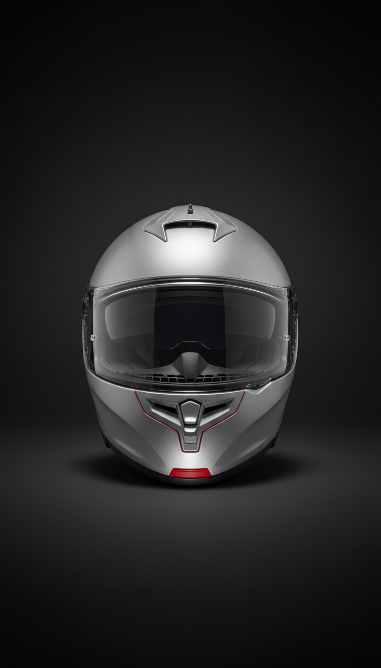 Frosted Silver modular helmet
