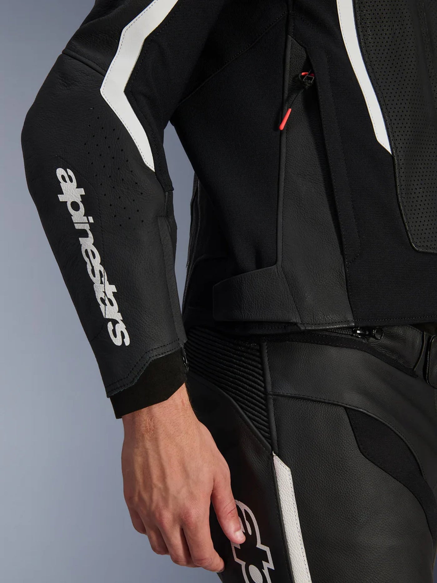 Alpinestars Leather Jacket GP Force v2 Airflow Black/White