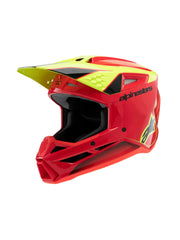 Alpinestars Helmet SM3 Youth Fray Red/Yellow Fluo/Black