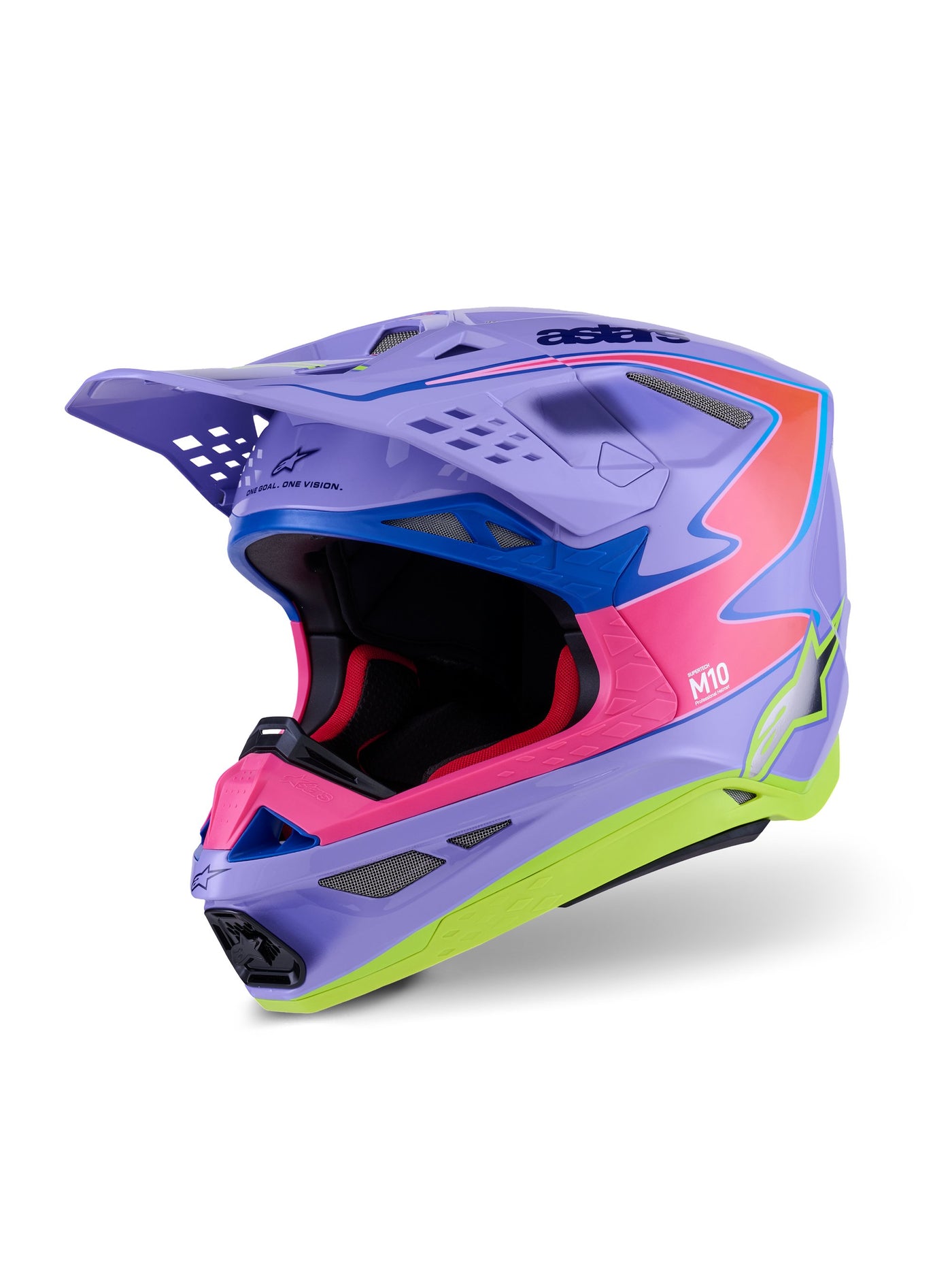 Alpinestars Helmet S-M10 JL R01 Purple/Fluo Pink/Fluo Yellow