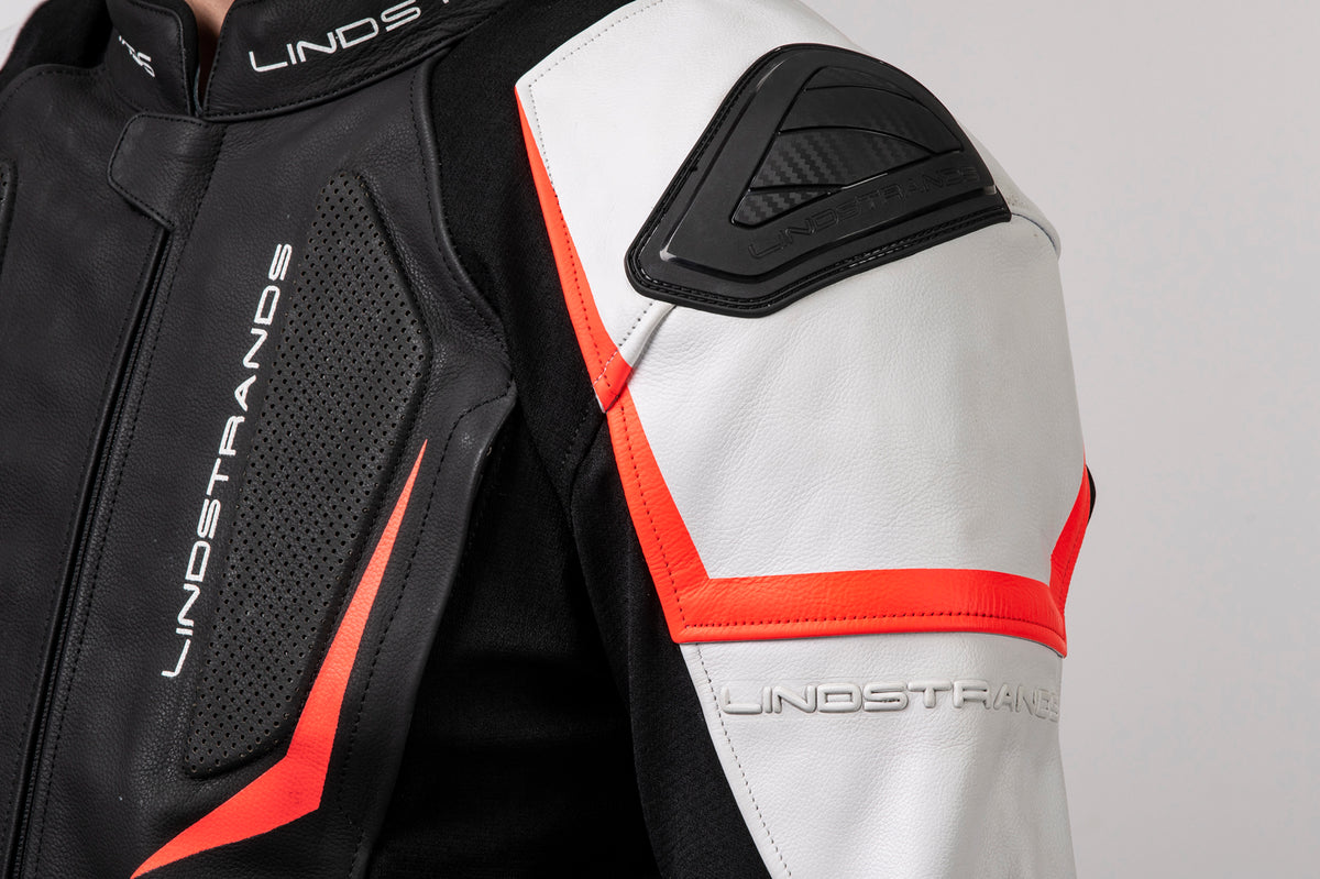Lindstrands Leather Jacket Sanden Black/white