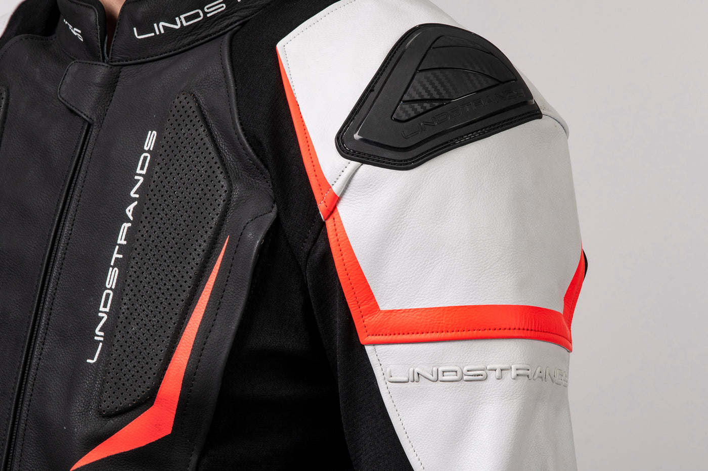 Lindstrands Leather Jacket Sanden Black/white