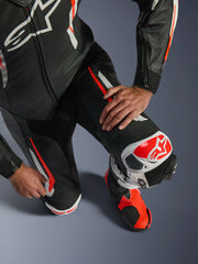 Alpinestars Leather suite 1-pcs GP Tech v5 Black/White/ Fluo Red