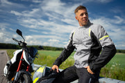Lindstrands textile jacket Backafall Grey/black