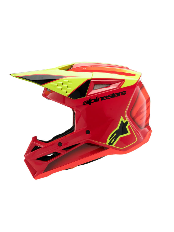 Alpinestars Helmet SM3 Youth Fray Red/Yellow Fluo/Black