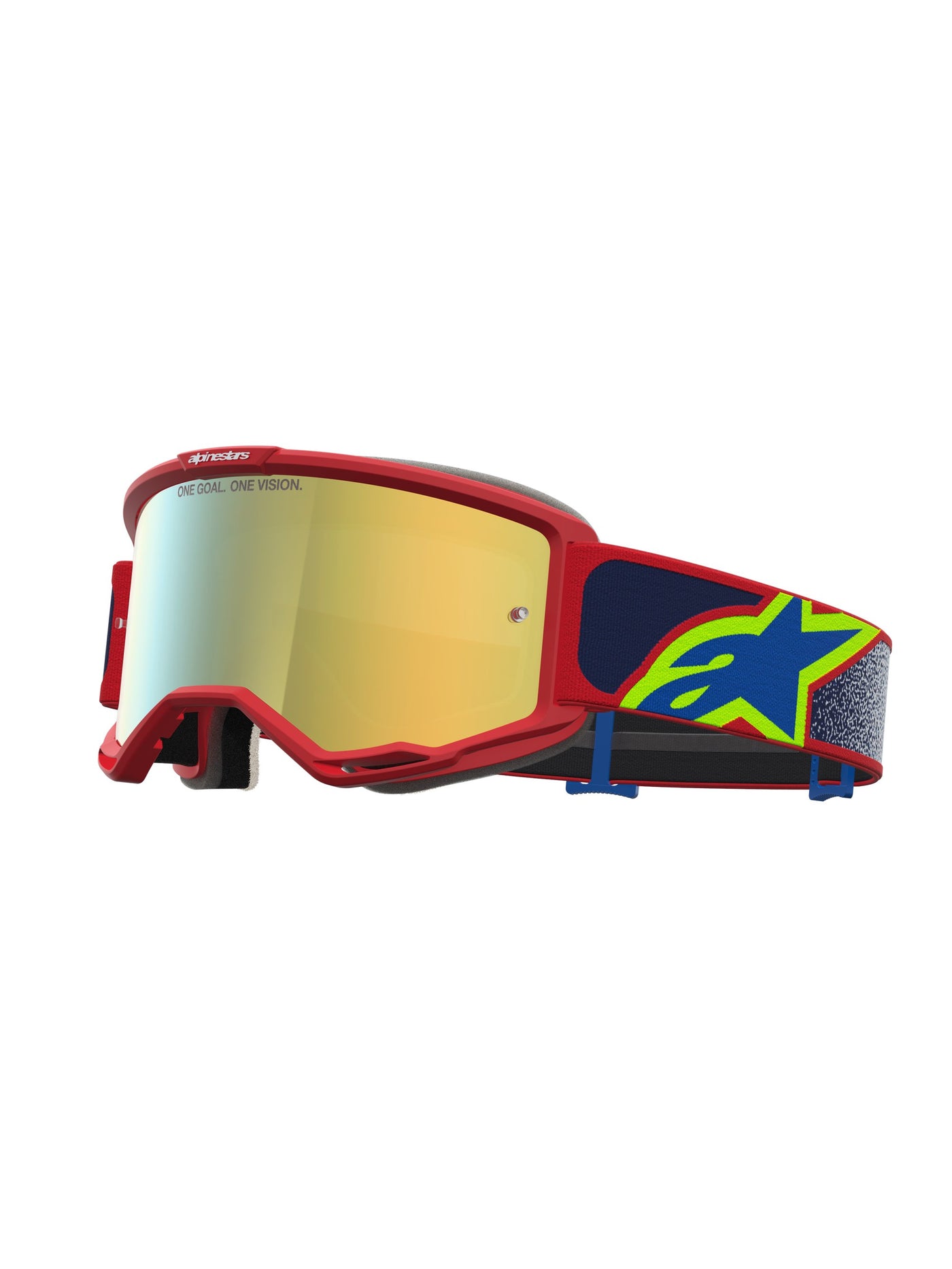 Alpinestars Goggle Vision 5 Drag Fire Red Blue Mirror Gold