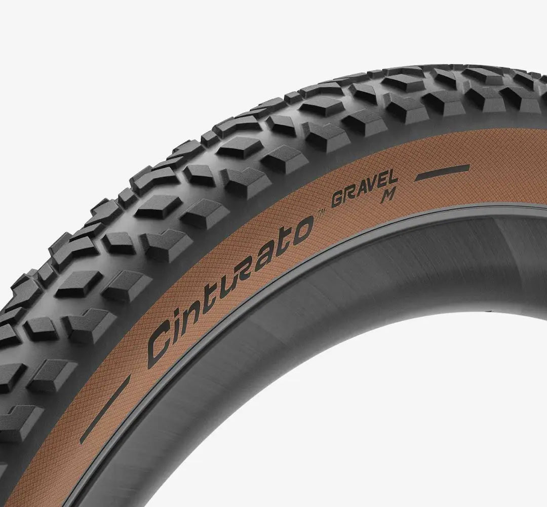 Tyre 28" PIRELLI Cinturato GRAVEL M Classic. TLR. Tanwall black/brown