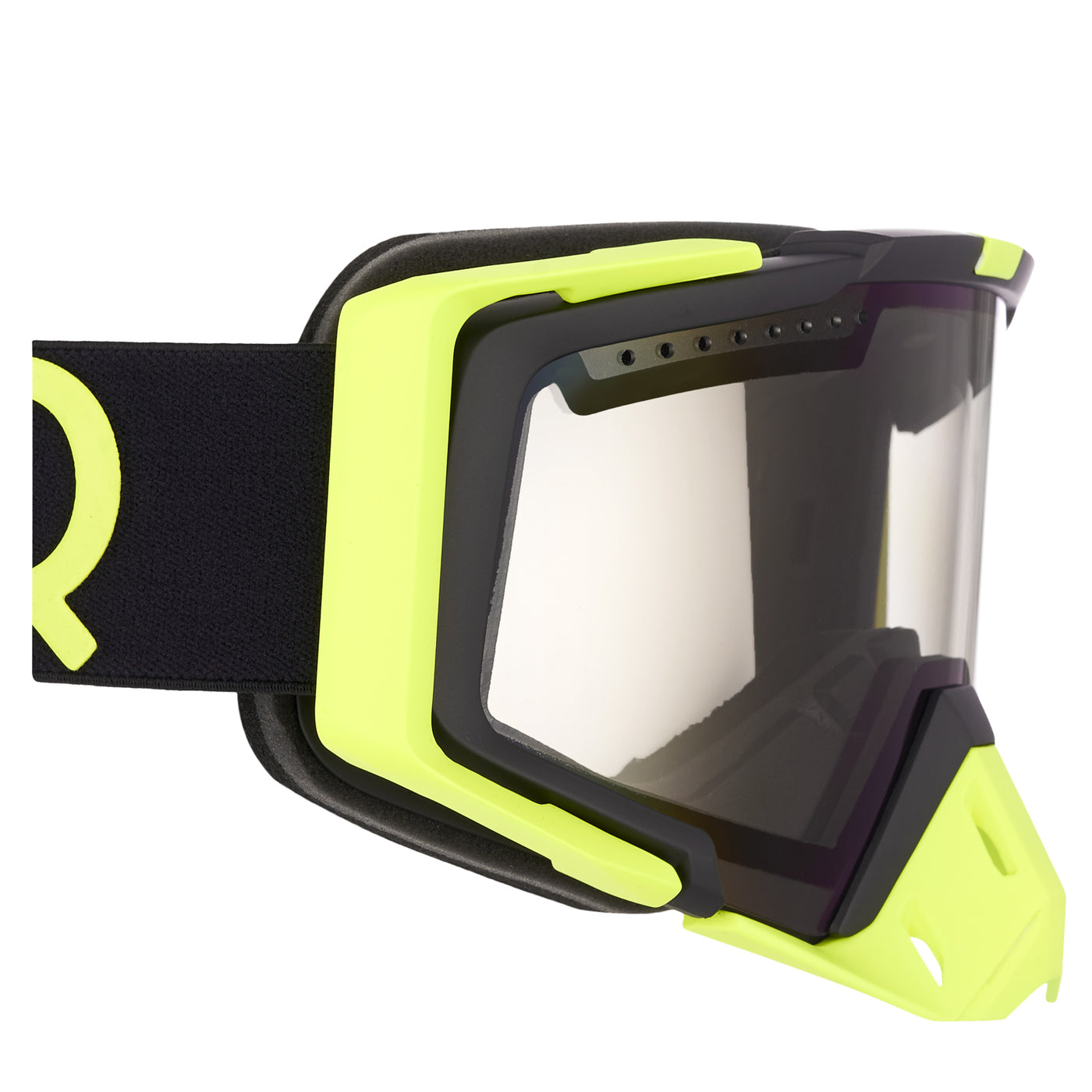 AMOQ Aster Snow Goggles Black-HiVis Blue Mirror