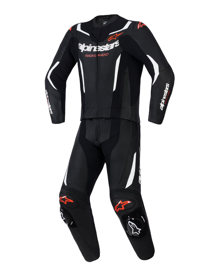 Alpinestars Leather suit 2PCS GP Force V2 Black/White/Fluo Red