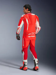 Alpinestars Leather suite 1-pcs GP Tech v5 Fluo Red/White