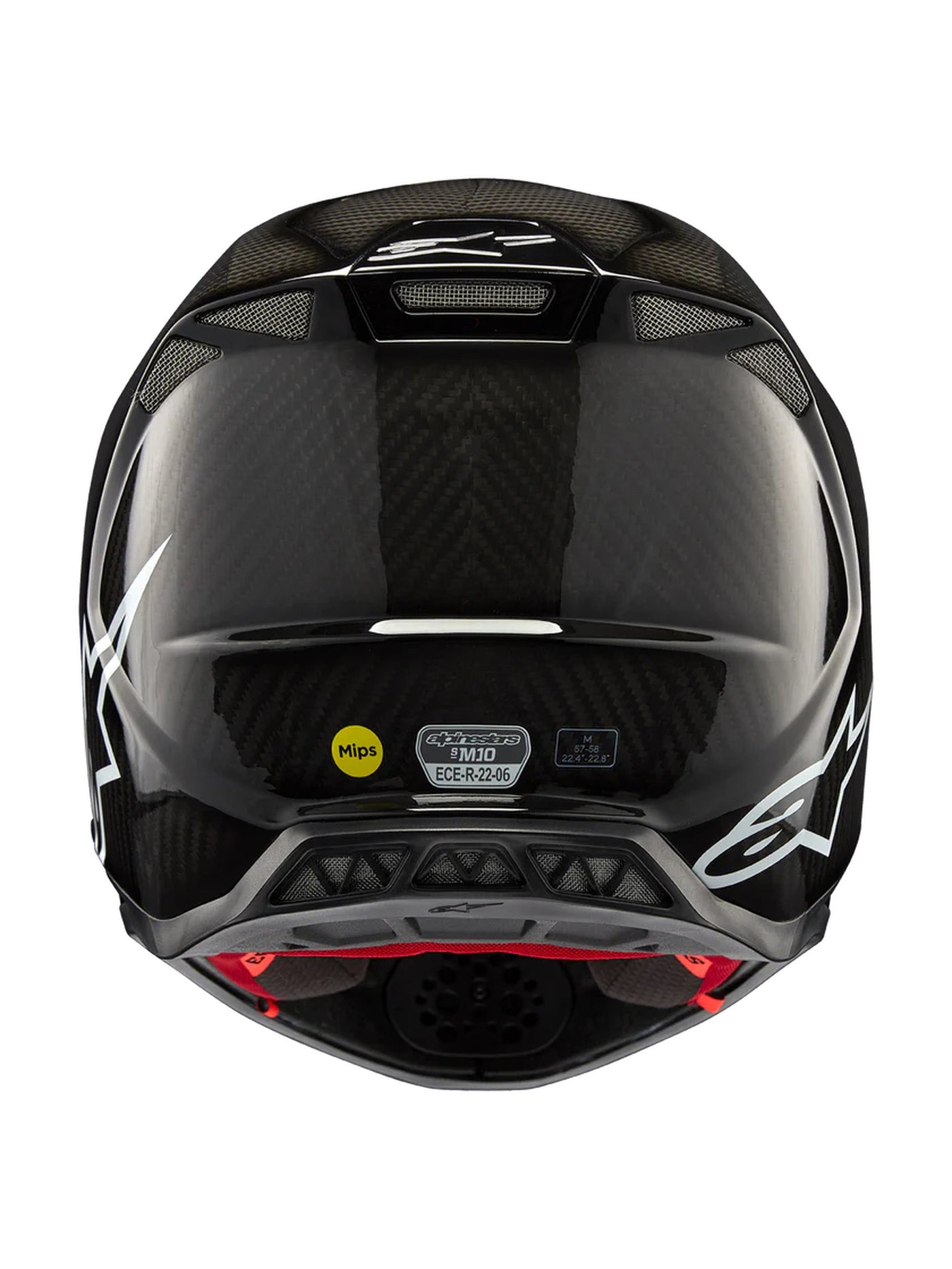Alpinestars Helmet S-M10 2206 Solid Glossy Carbon