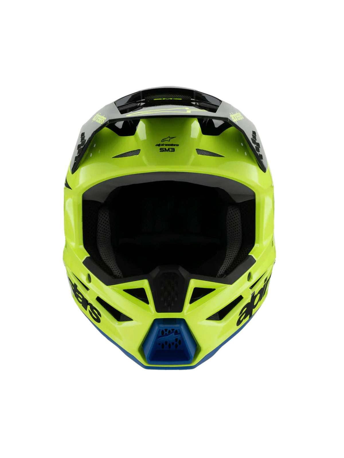 Alpinestars Helmet SM3 Youth Radium Yellow Fluo/Black/Blue