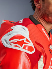Alpinestars Leather suite 1-pcs GP Tech v5 Fluo Red/White