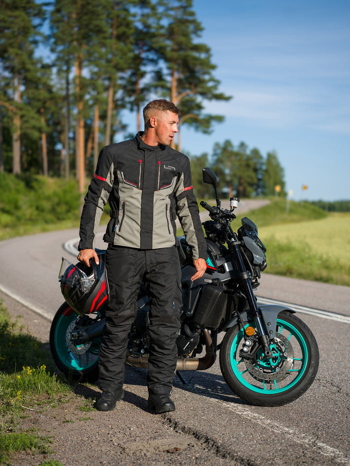 Lindstrands textile jacket Lomsen Black/light grey