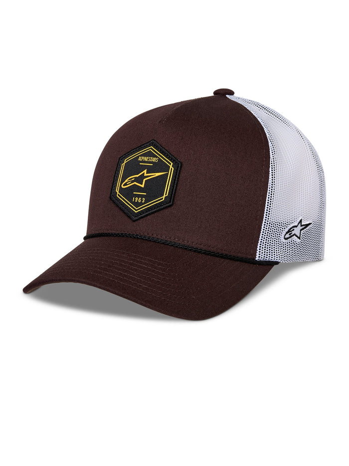 Alpinestars Hat Hexeon Trucker Snapback Brown/White One Size