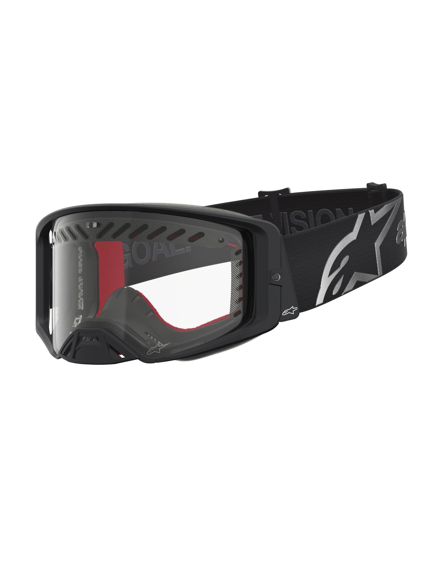 Alpinestars Goggle Supertech Dura Air Fluid Black Silver Clear
