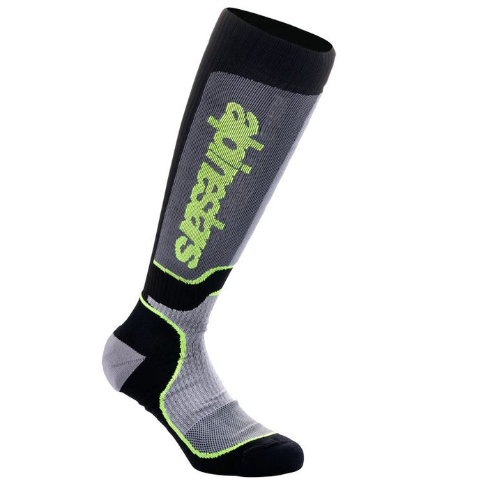 Alpinestars Socks MX Plus Black/Gray/Fluo Yellow