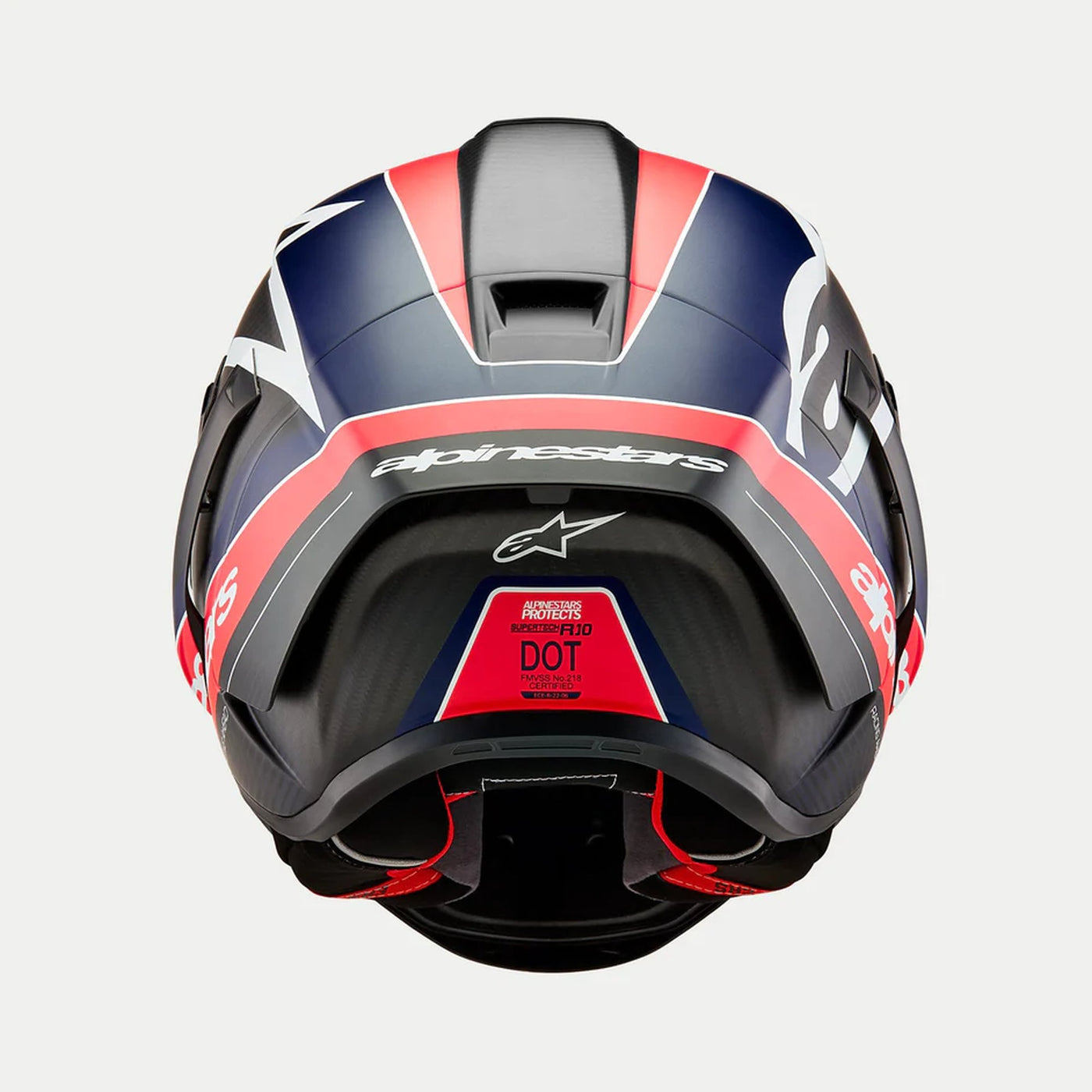 Alpinestars Helmet Supertech R10 Team Black/Carb/Blå/White