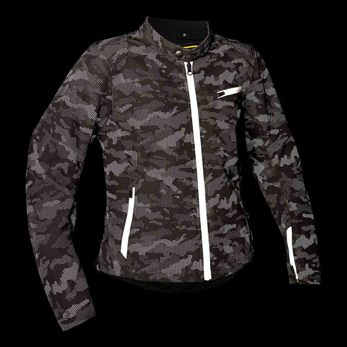 Lindstrands Textile jacket Fryken Woman Black/reflecting pattern
