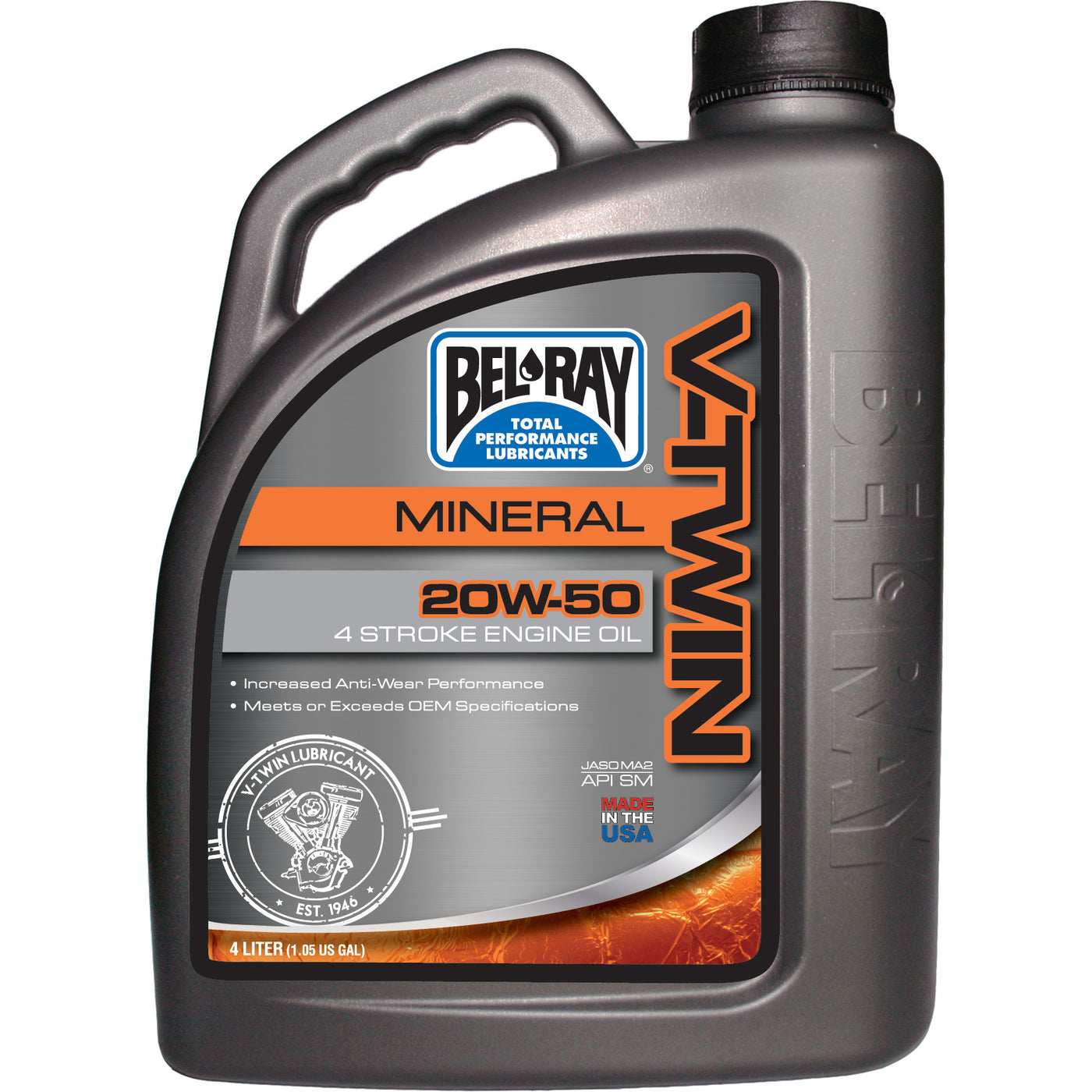 Bel-Ray V-Twin Mineral 20W-50 4L