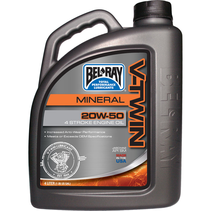 Bel-Ray V-Twin Mineral 20W-50 4L
