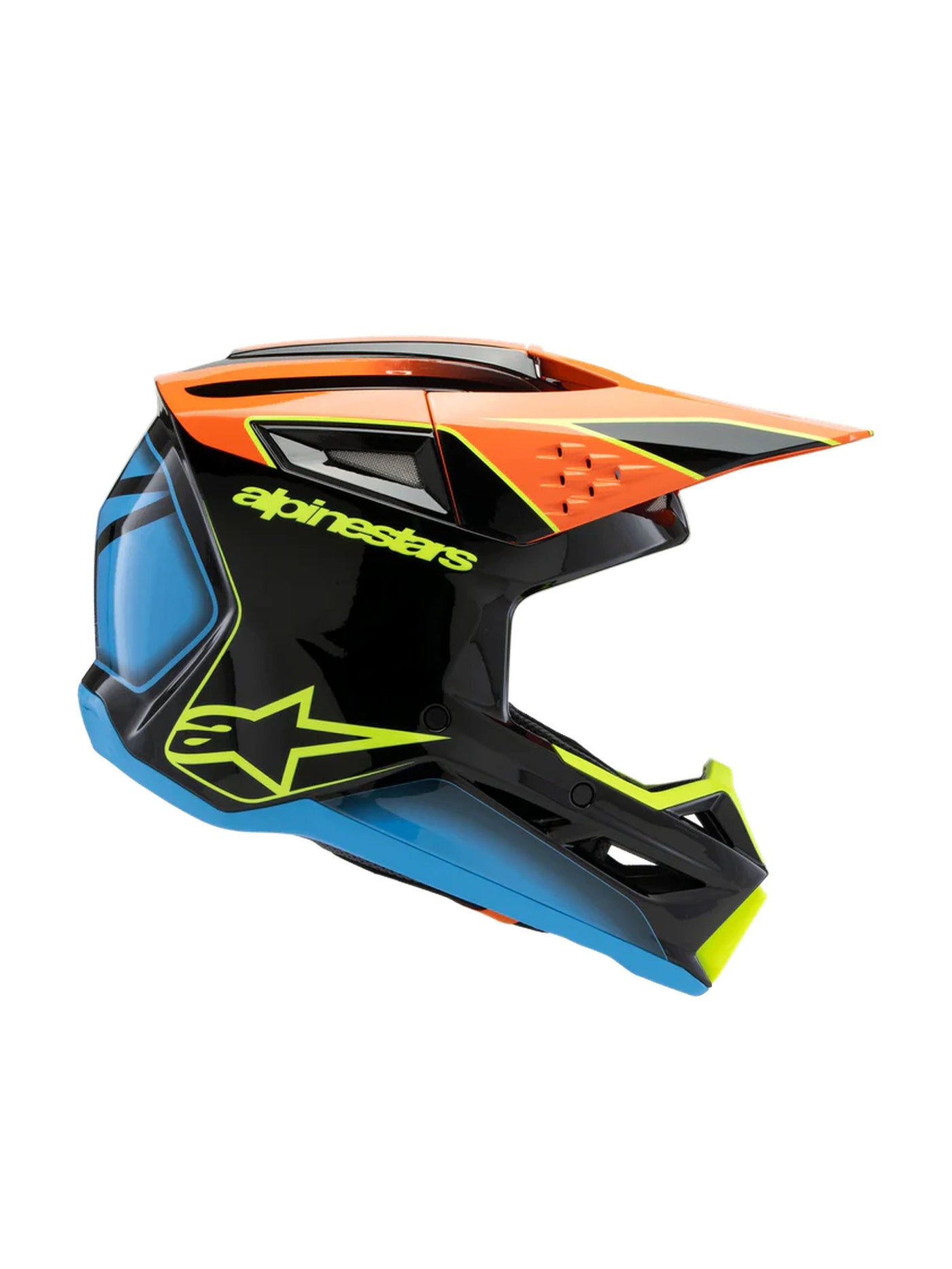 Alpinestars Helmet SM3 Youth Fray Black/Orange/YEllow Fluo