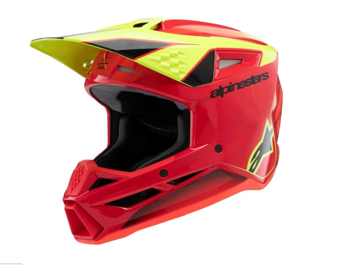 Alpinestars Helmet S-M3 Fray Red/Fluo Yellow/Black