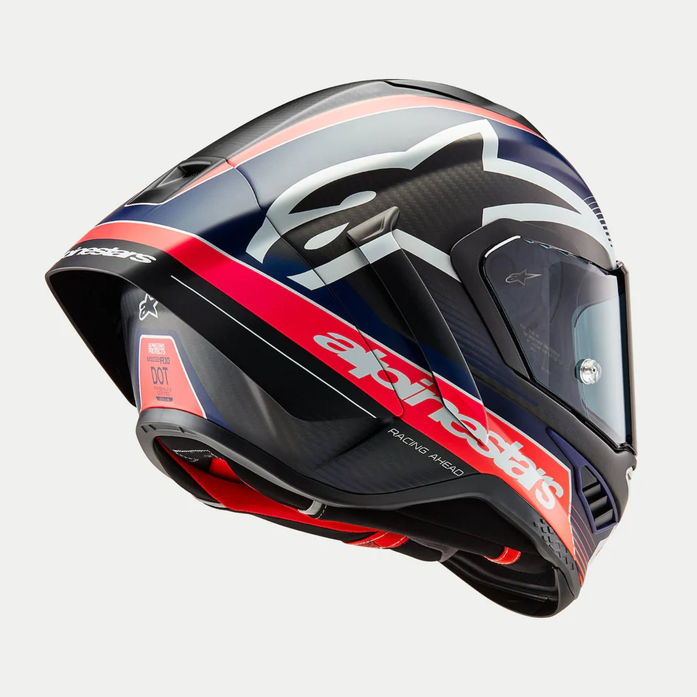Alpinestars Helmet Supertech R10 Team Black/Carb/Blå/White