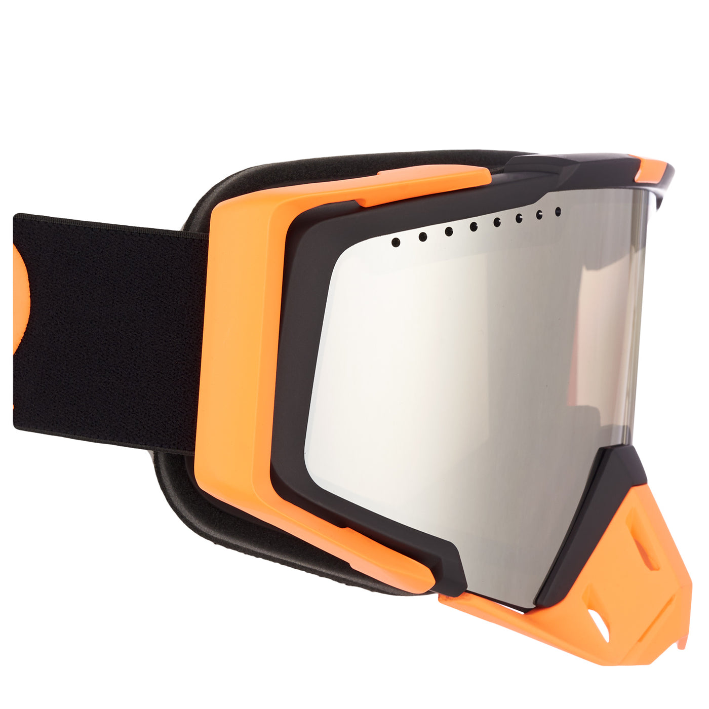 AMOQ Aster Snow Goggles Black-Orange Silver Mirror