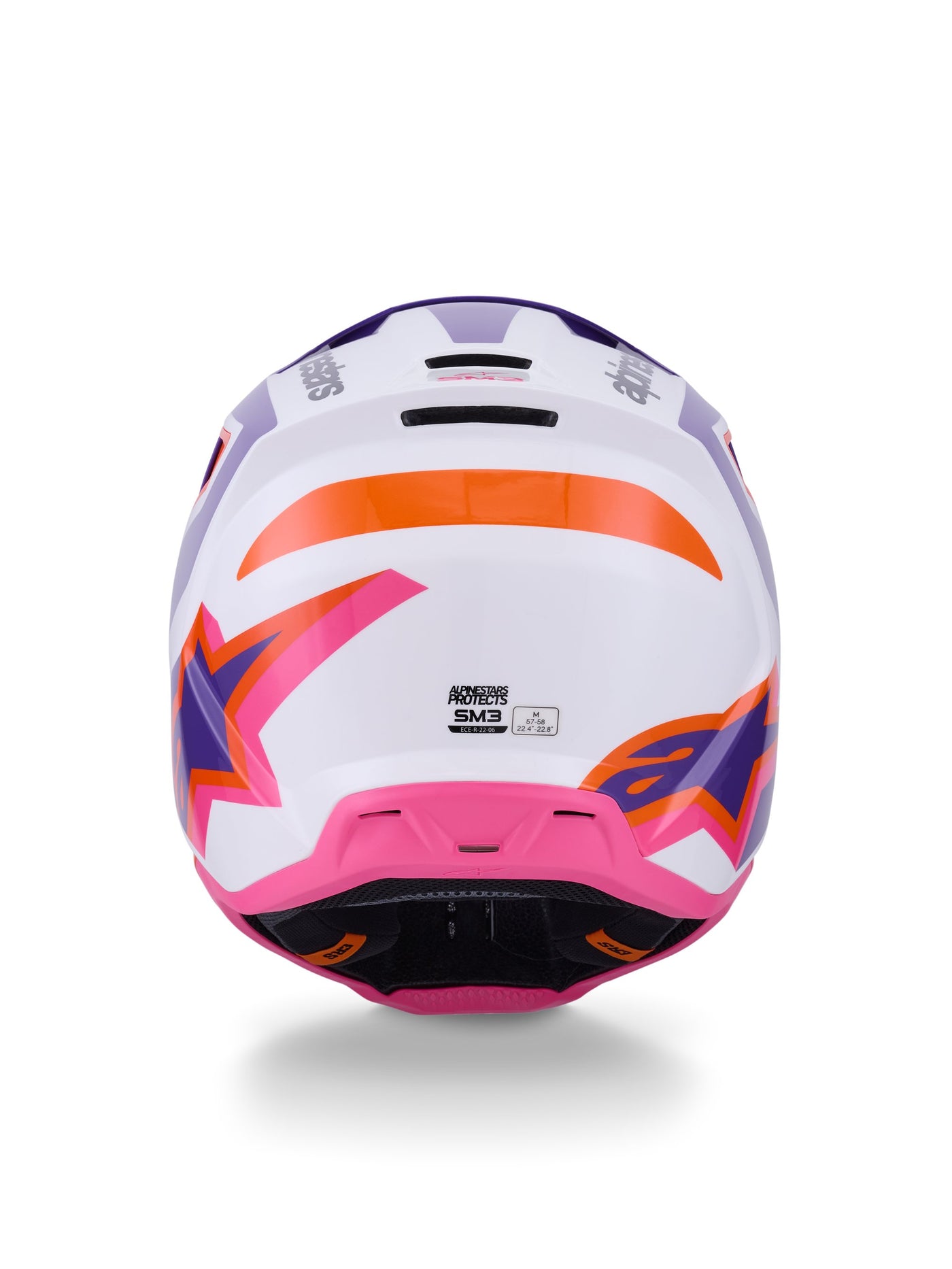Alpinestars Helmet S-M3 Heat Whit/Purple/Pink
