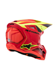 Alpinestars Helmet SM3 Youth Fray Red/Yellow Fluo/Black