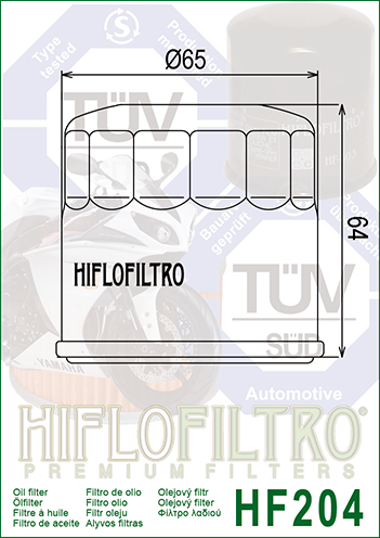 HiFlo oil filter HF204C Chromed