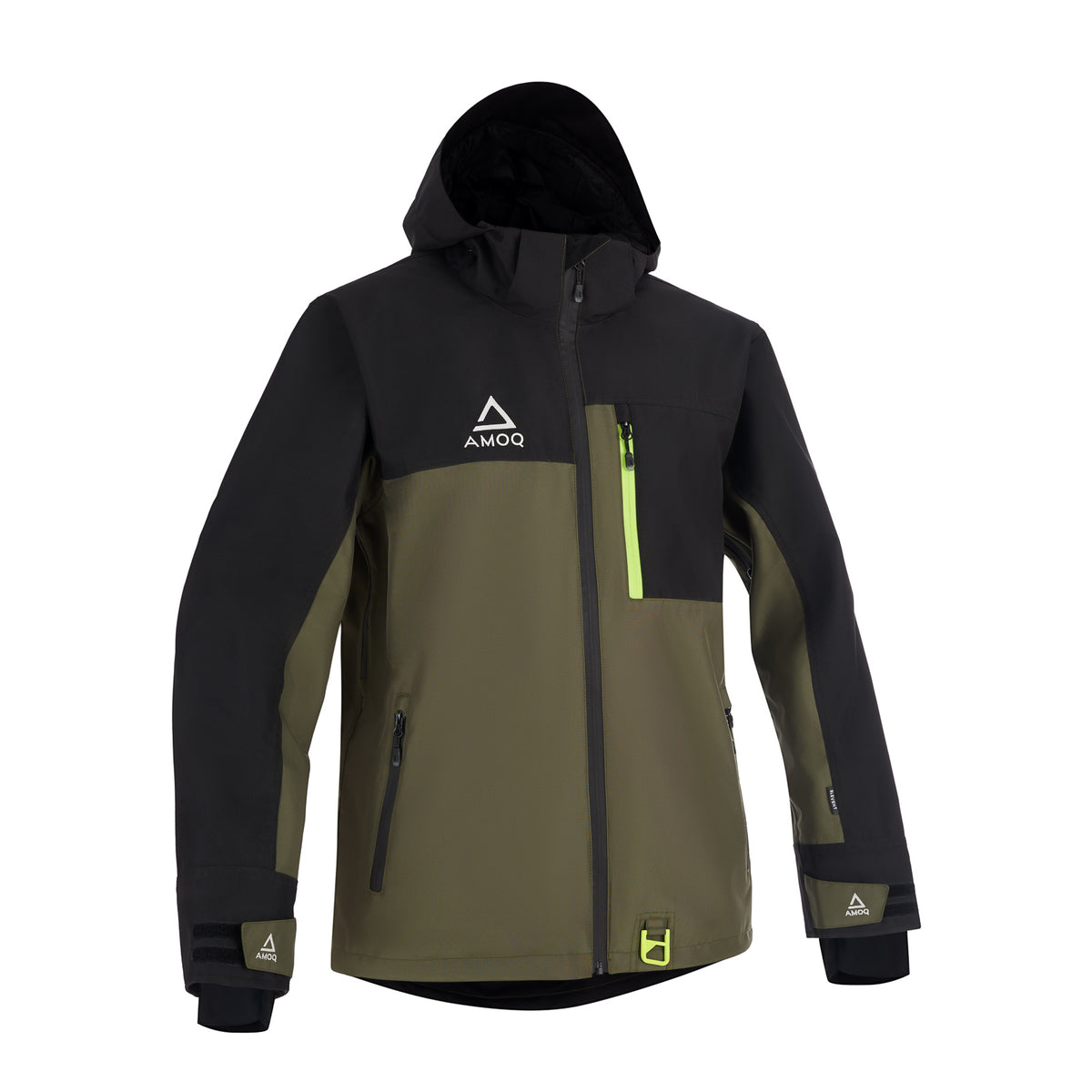 AMOQ Dynamic Jacket Insulated Black/Military Green/Hivis