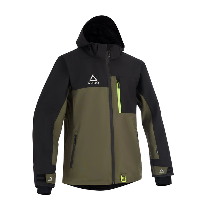 AMOQ Dynamic Jacket Insulated Black/Military Green/Hivis