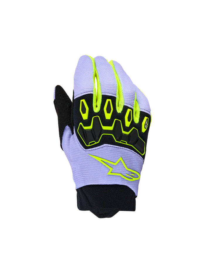 Alpinestars Gloves Youth Full Bore v2 Purple/Fluo Yellow