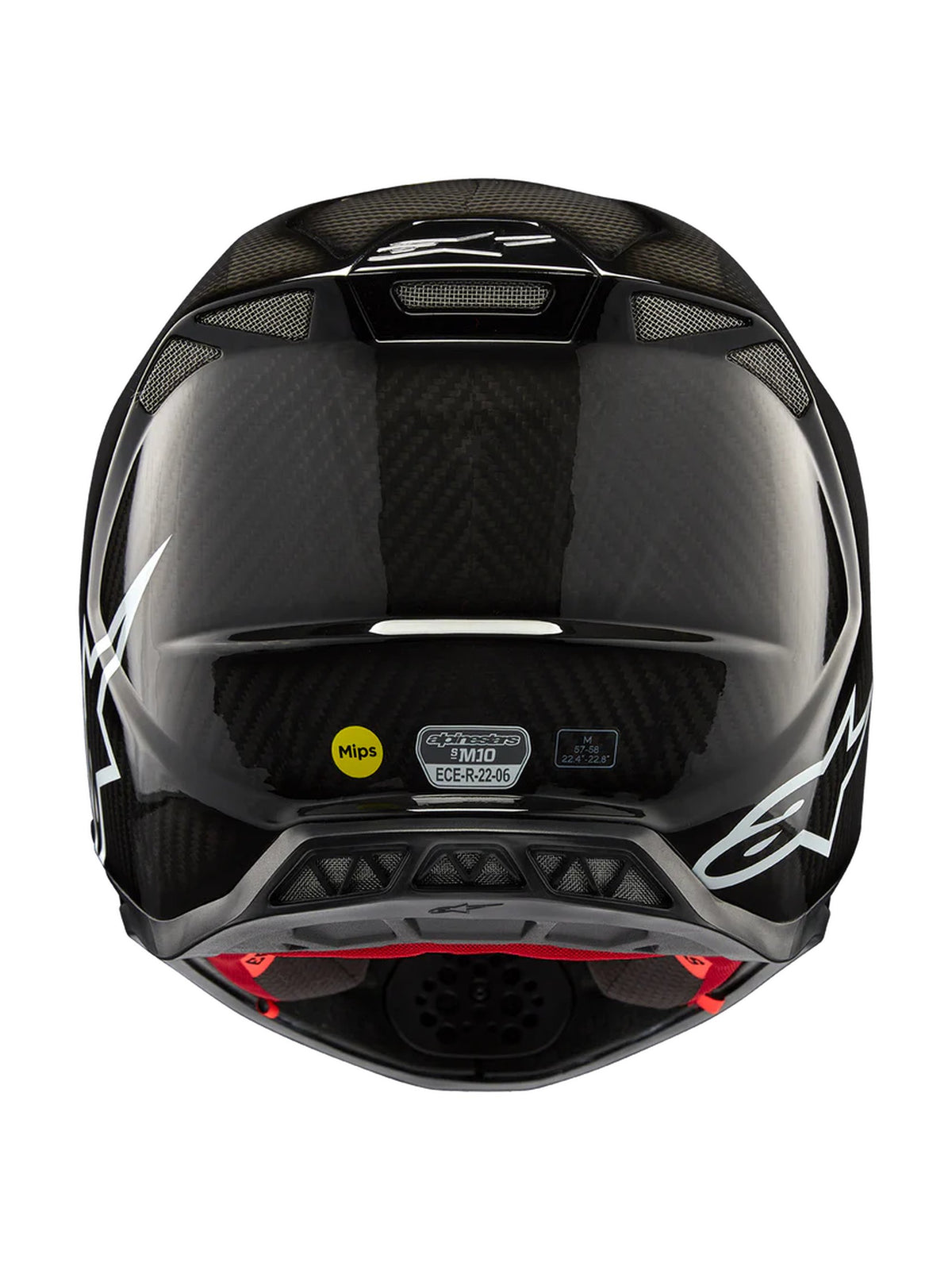 Alpinestars Helmet S-M10 2206 Solid Glossy Carbon