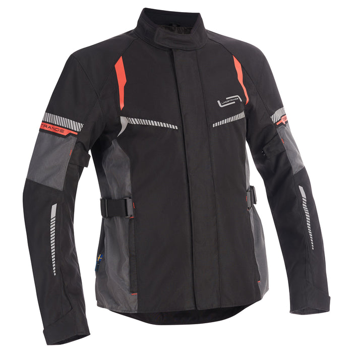 Lindstrands textile jacket Backafall Black/grey