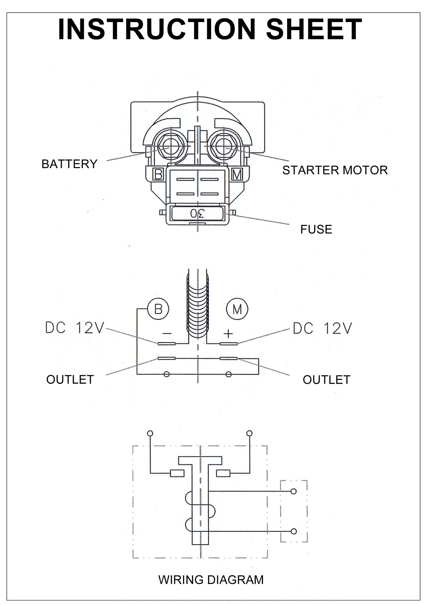 Sixty5 starter relay 12v30a