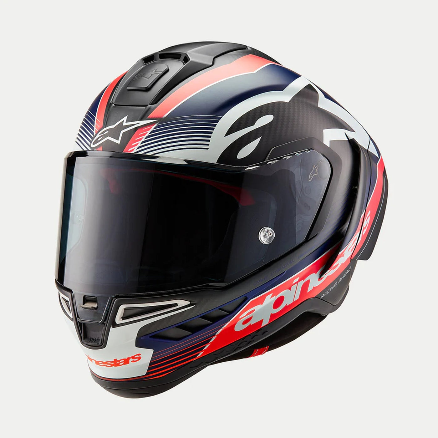 Alpinestars Helmet Supertech R10 Team Black/Carb/Blå/White