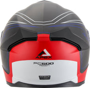 APEX Helmet FC500 Carbon Assen white/red/blue matt