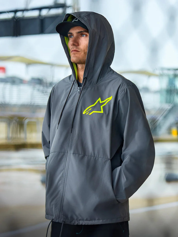 Alpinestars Jacket Speeder Chromium Windbreaker Charcoal Fluo Yellow
