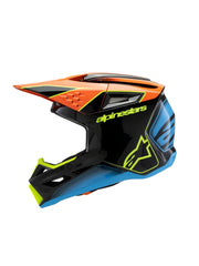 Alpinestars Helmet SM3 Youth Fray Black/Orange/YEllow Fluo