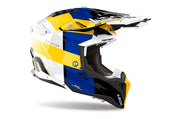 Airoh Helmet Aviator 3 Monarch Blue/Yellow Gloss